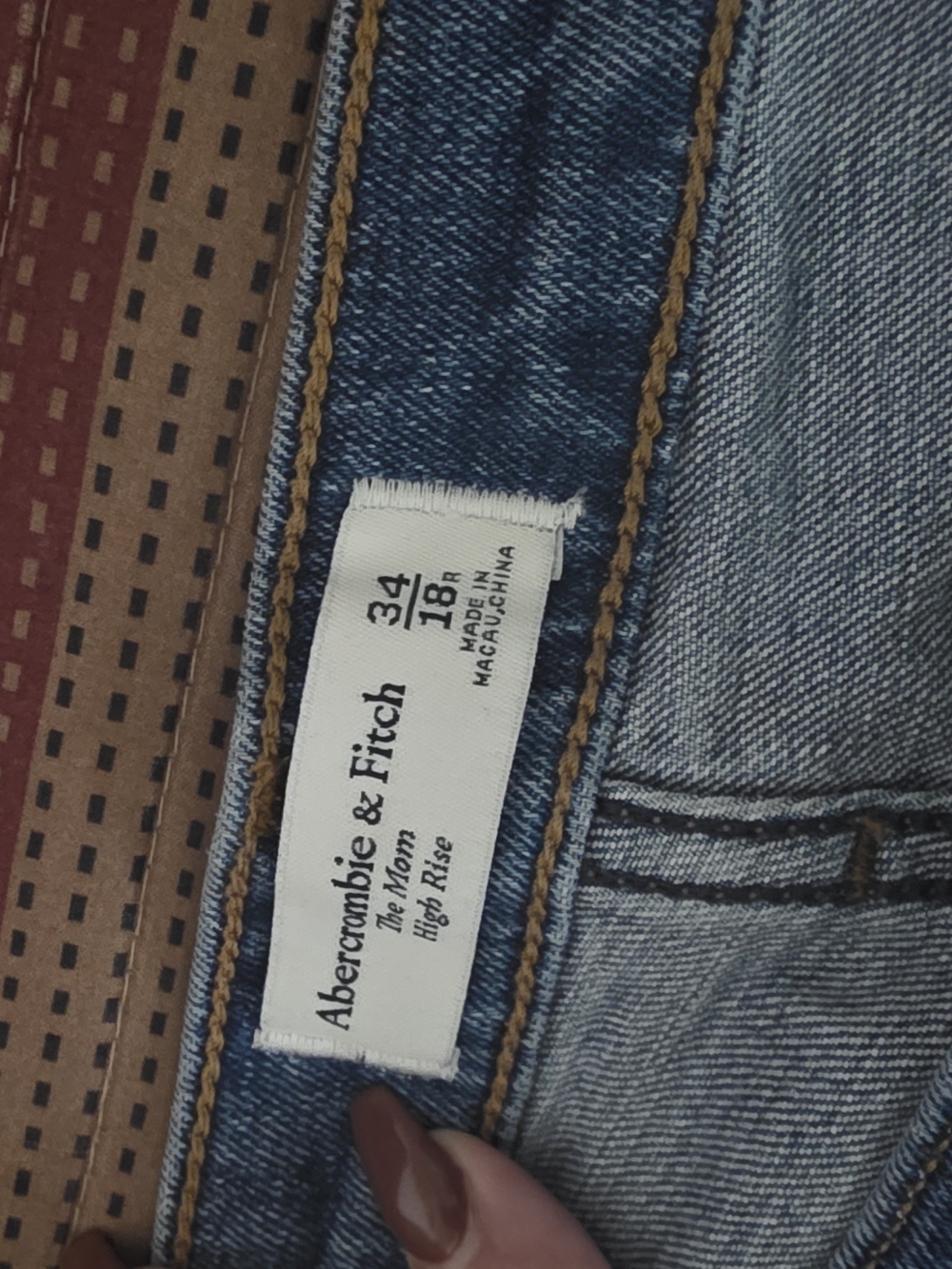 Abercrombie & Fitch Womens Blue High-Rise Jeans - 34